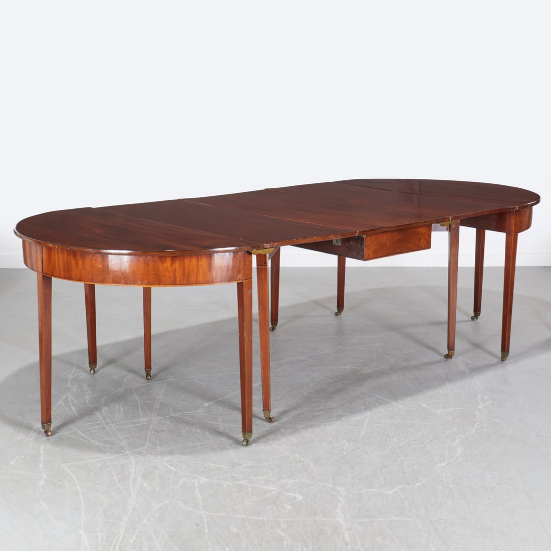 George III mahogany three-part dining table (1 of 8)