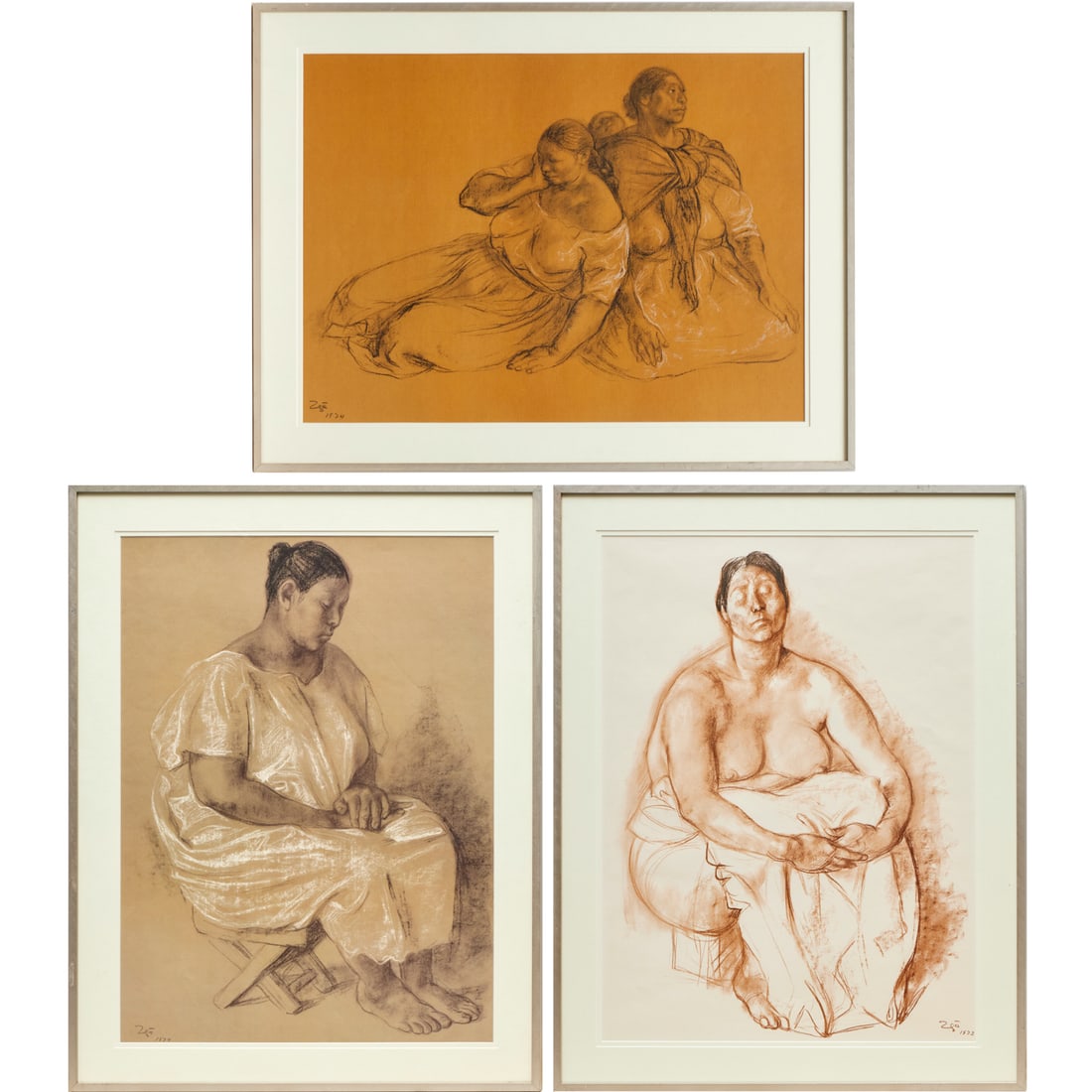 Francisco Zuniga (after), (3) screenprints (1 of 6)