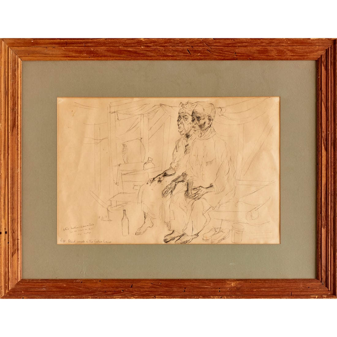 Frederick Franck, pen and ink drawing, 1958 (1 of 6)