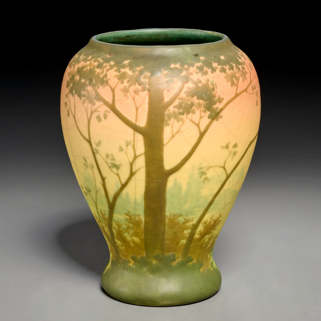 Almeric Walter, scenic art pottery vase (1 of 7)
