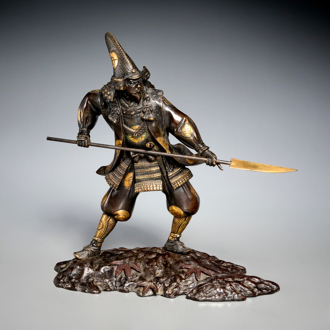 Japanese parcel gilt bronze Samurai (1 of 6)