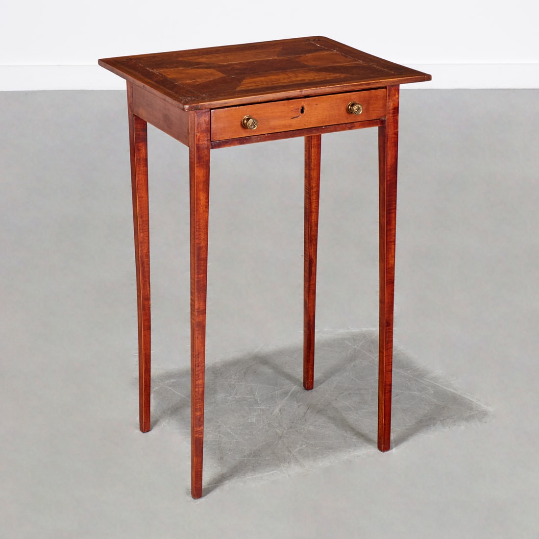 Unusual Federal parquetry side table (1 of 6)