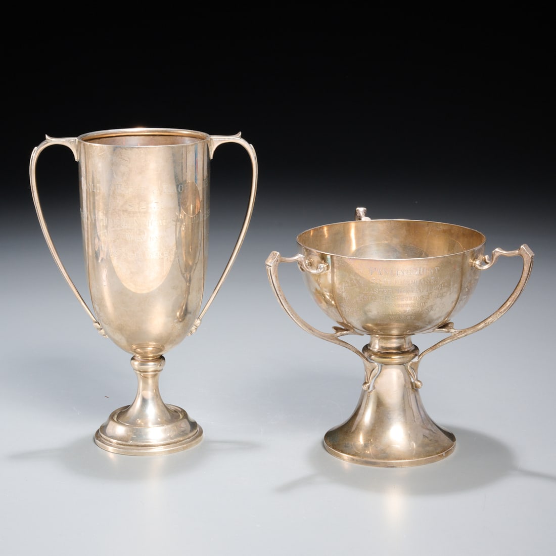 (2) Sterling steeplechase trophies, Early 20th c. (1 of 6)