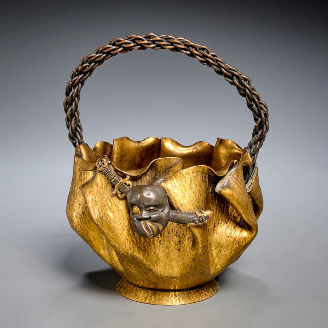 Japanese Meiji mixed metal basket (1 of 6)