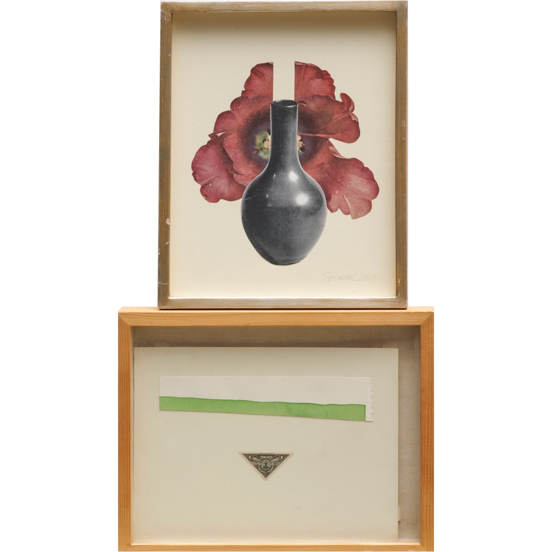 Harry Soviak, (2) mixed media collages, 1968 (1 of 6)