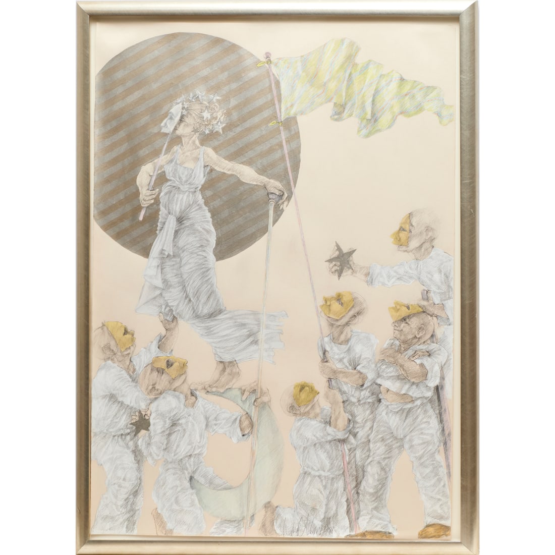 David Schorr, large mixed media on paper, 1988 (1 of 8)