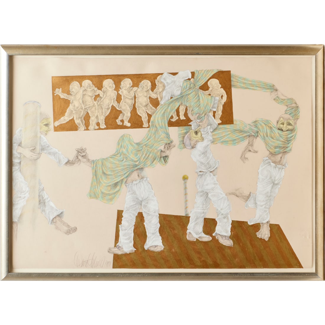 David Schorr, large mixed media on paper, 1988 (1 of 7)