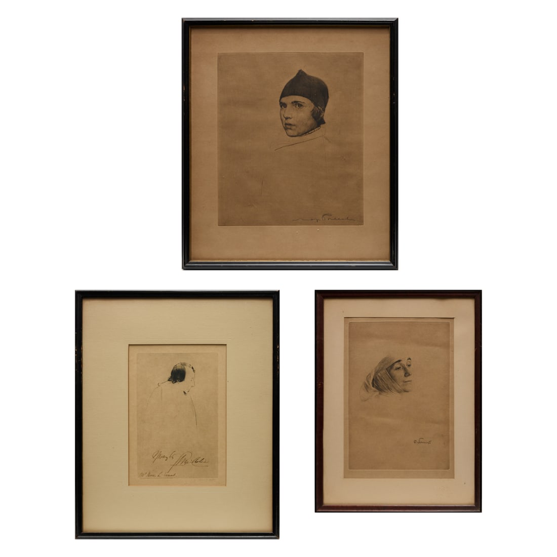 (3) Portrait etchings, 19th/20th c. (1 of 8)