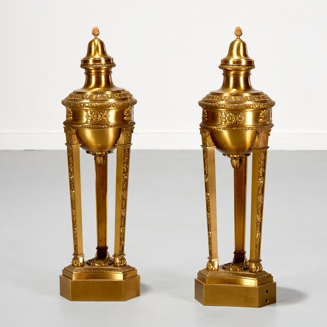 Pair French Empire bronze cassolettes (1 of 6)