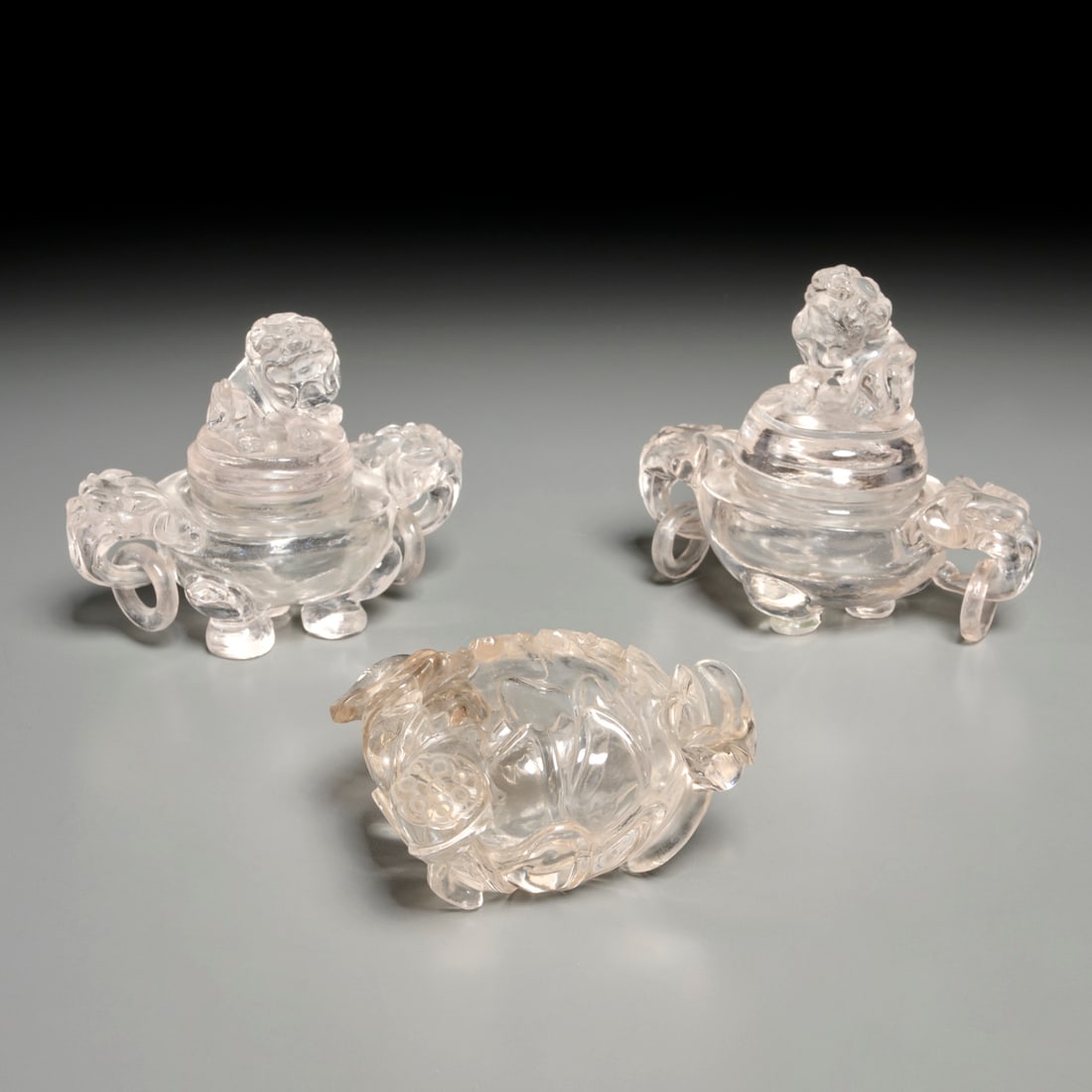 Chinese rock crystal censers and coupe (1 of 7)
