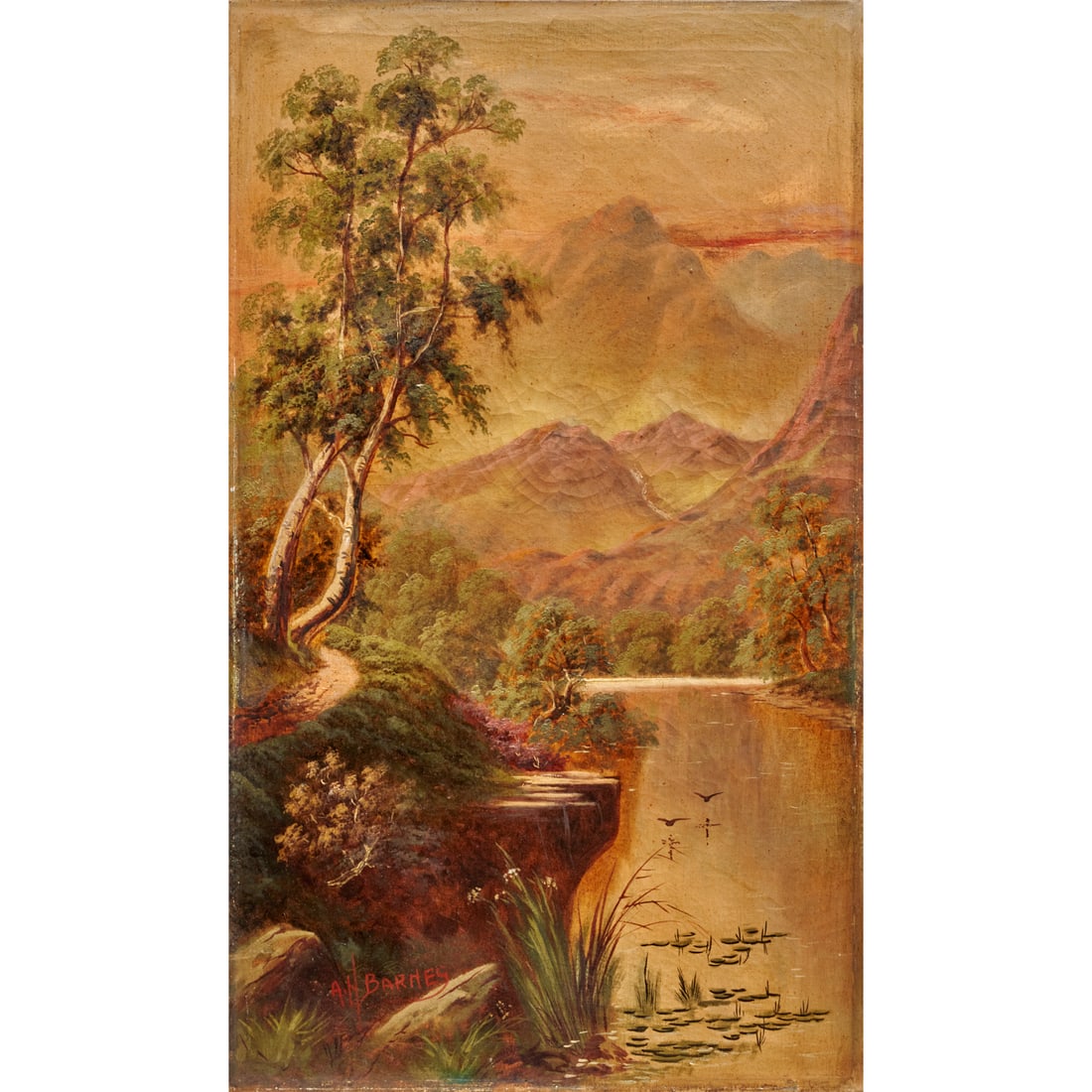 Albert Henry Barnes (attrib), oil on canvas (1 of 5)