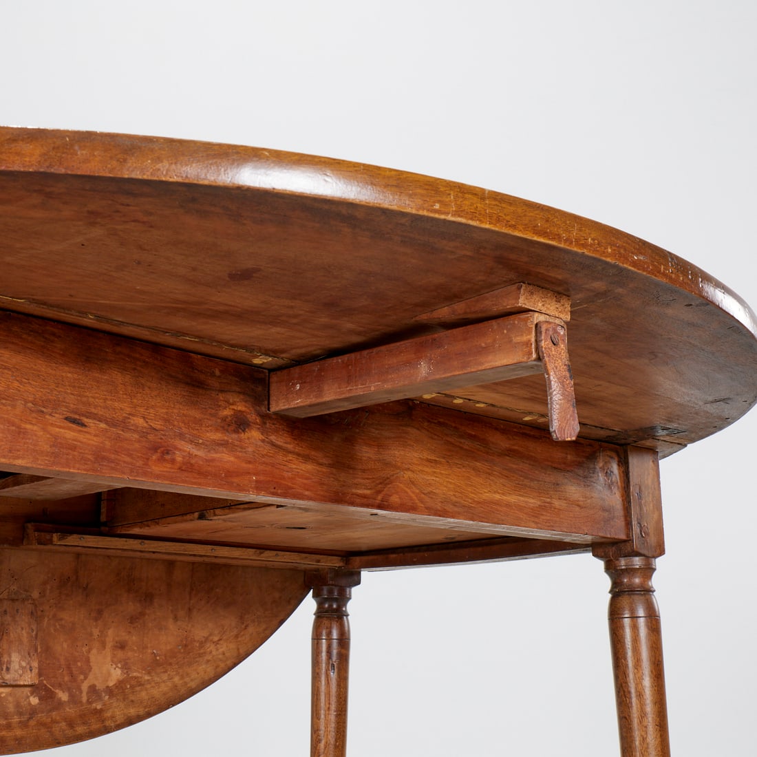 Continental walnut double drop leaf table - 5