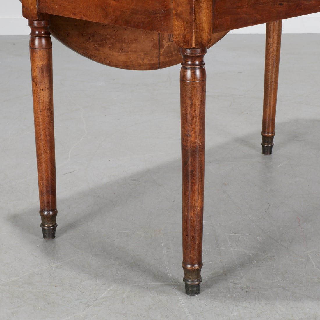 Continental walnut double drop leaf table - 7