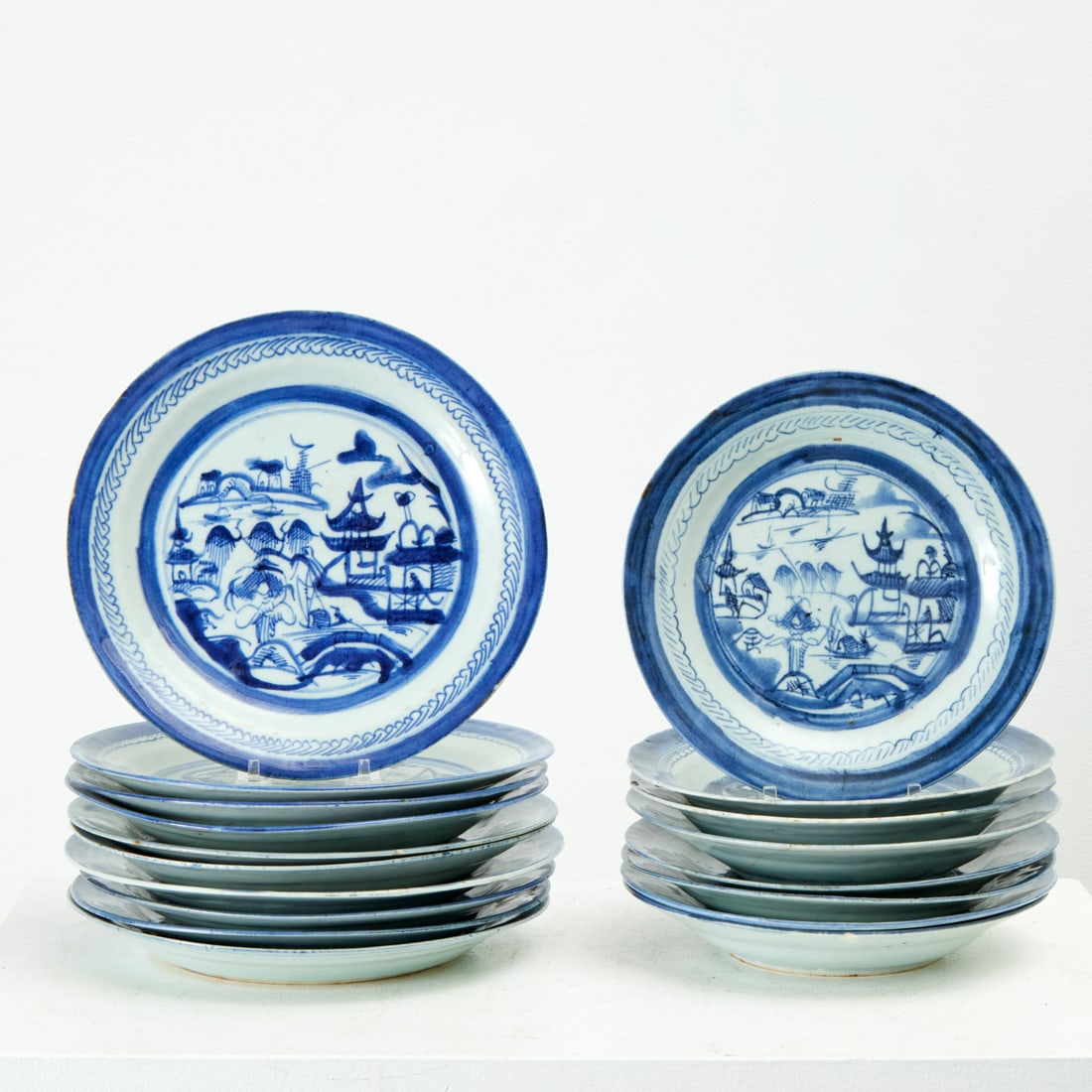 Chinese Canton blue & white porcelain tableware (1 of 4)