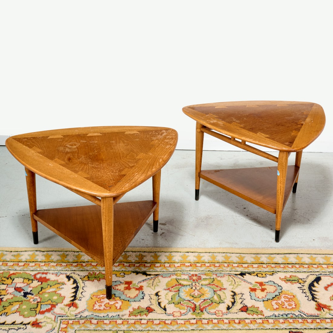 Pair Lane Furniture guitar pick side tables (1 of 7)