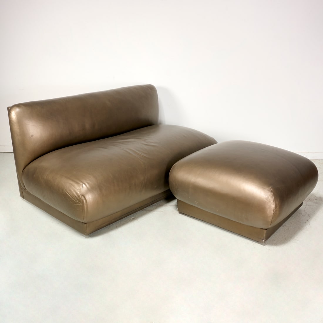 John Mascheroni style loveseat and ottoman (1 of 6)