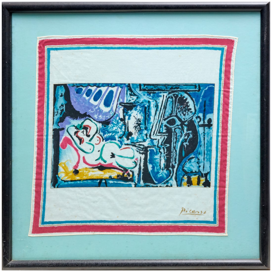 After Pablo Picasso, vintage silk scarf (1 of 6)