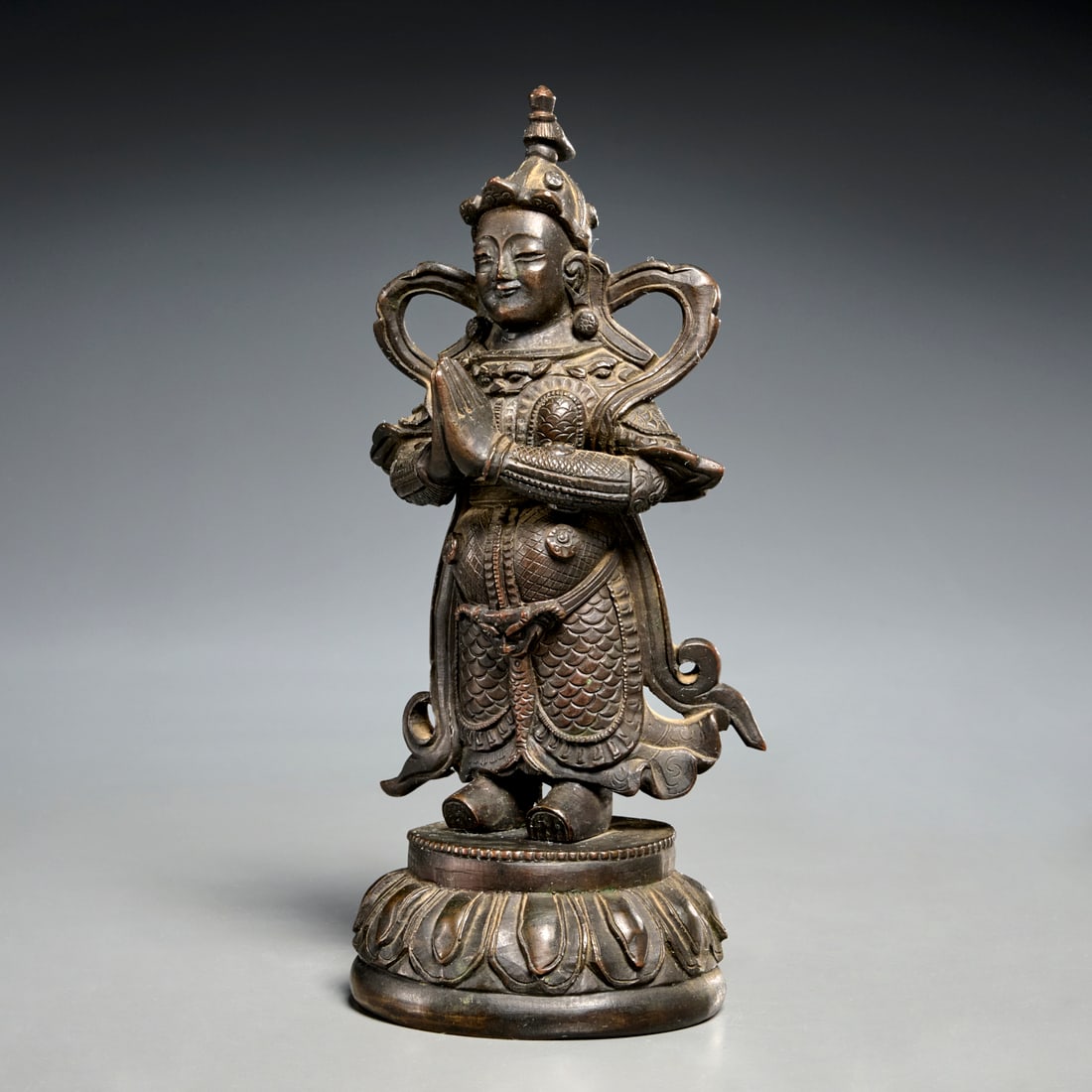 Ming style bronze figure of Weituo (1 of 6)