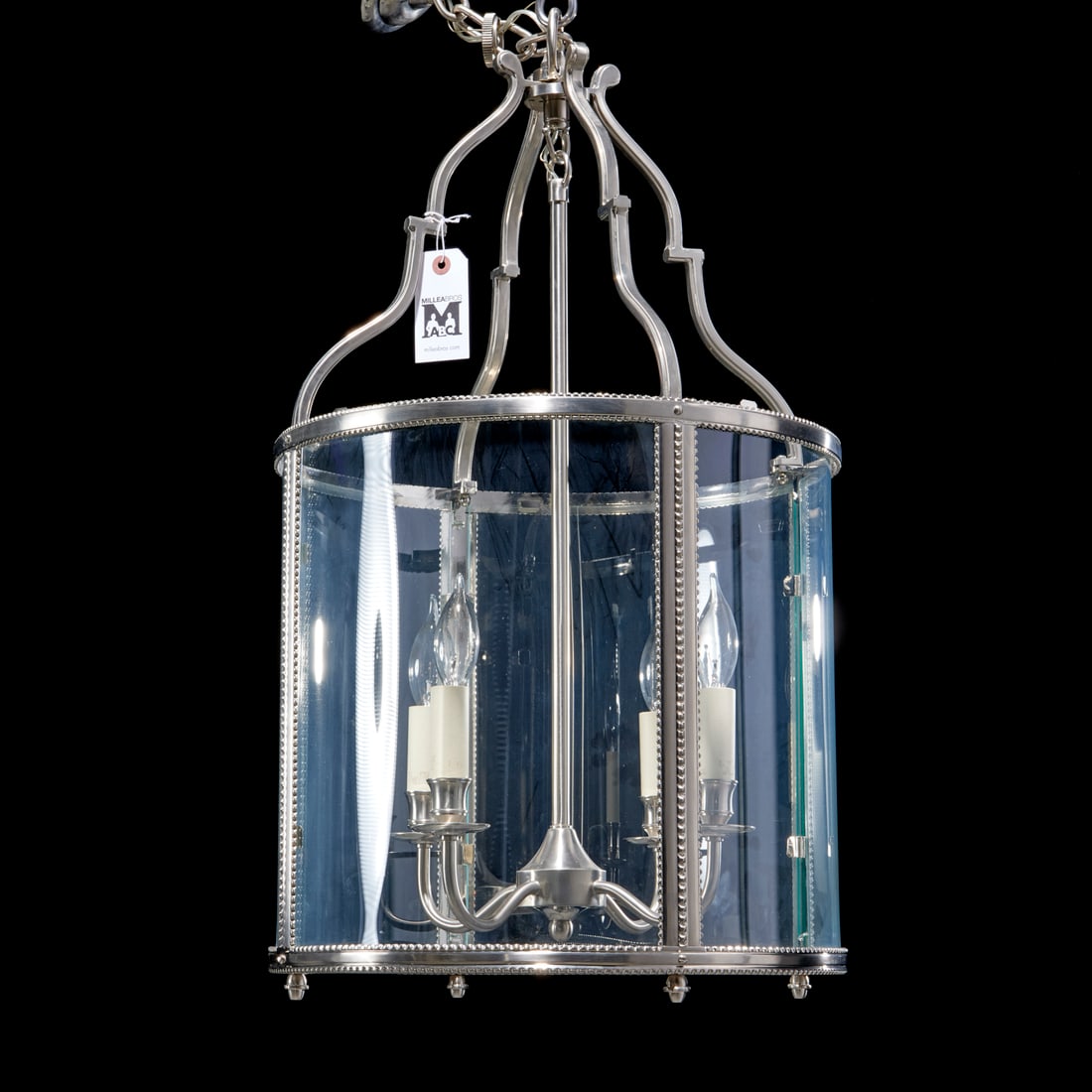 Contemporary Georgian style nickel hall lantern (1 of 4)