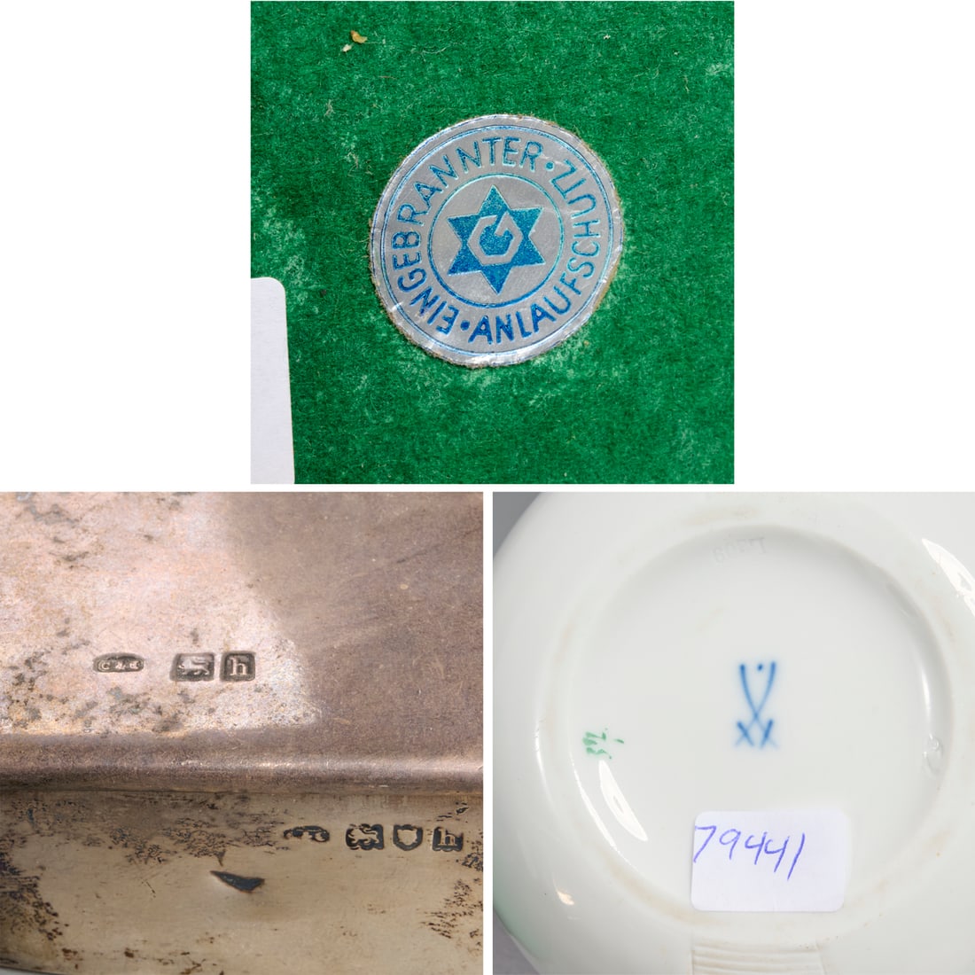 (6) Silver mounted & engraved table objects - 10