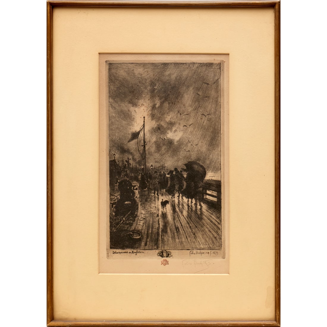 Felix Buhot, signed etching, 1879 (1 of 6)