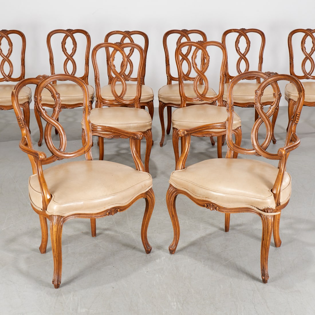 Set (10) Venetian Rococo style dining chairs (1 of 8)