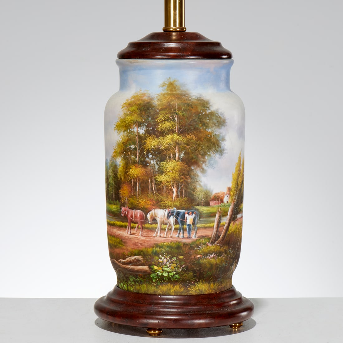 Maitland-Smith scenic pottery lamp (1 of 6)