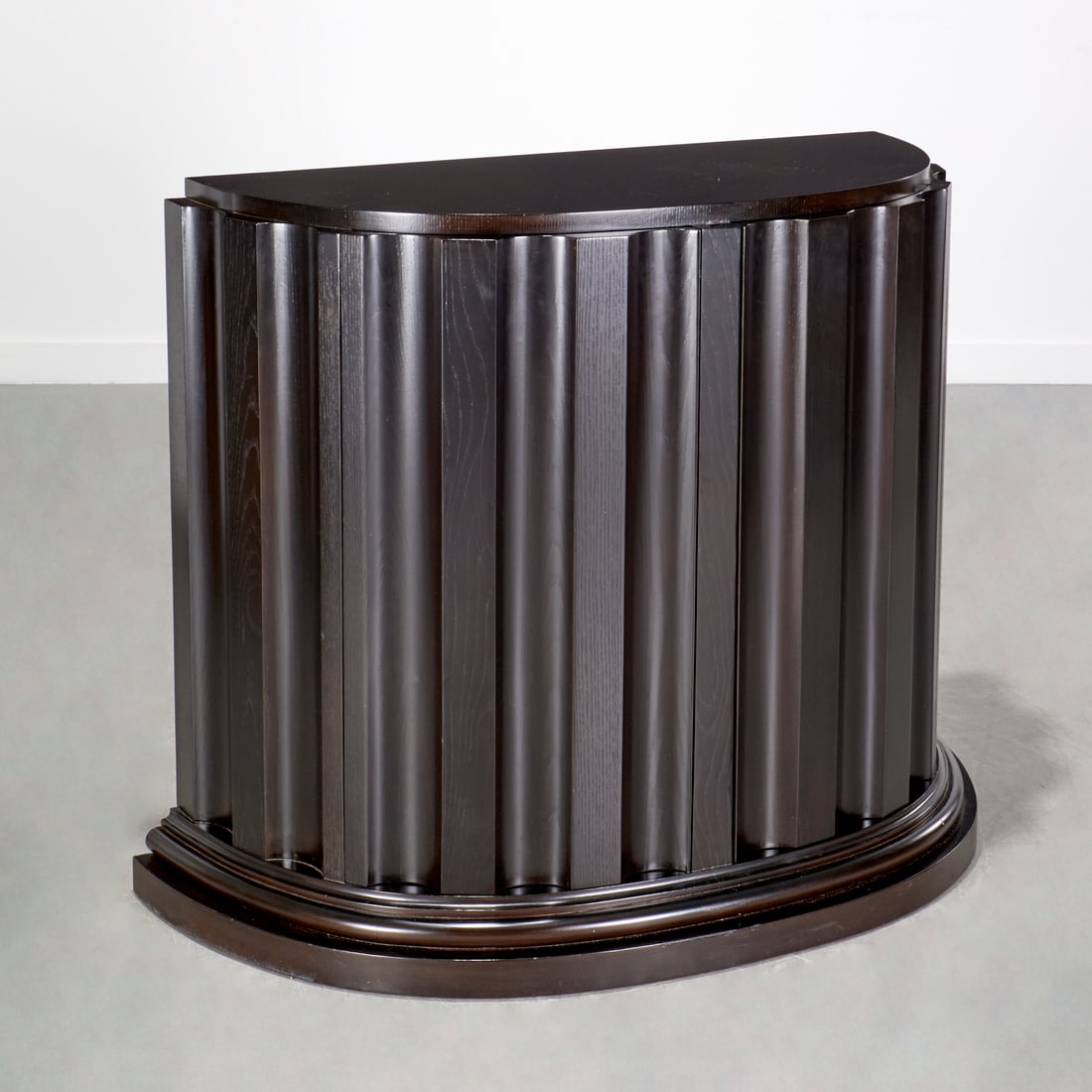 Art Deco style fluted demilune cabinet (1 of 6)