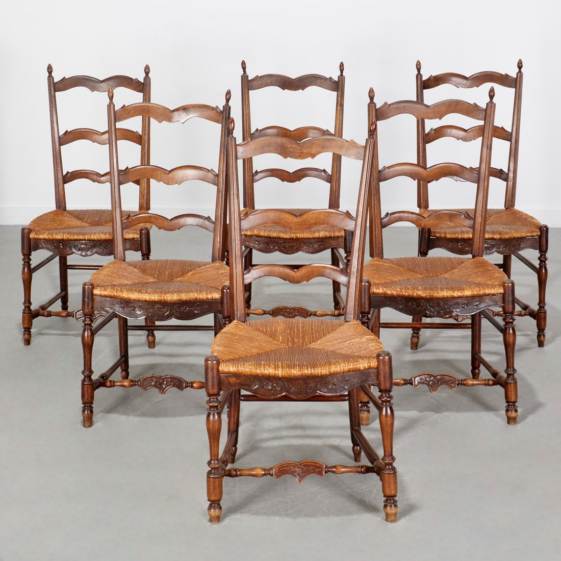 Set (6) French provincial style dining chairs (1 of 6)