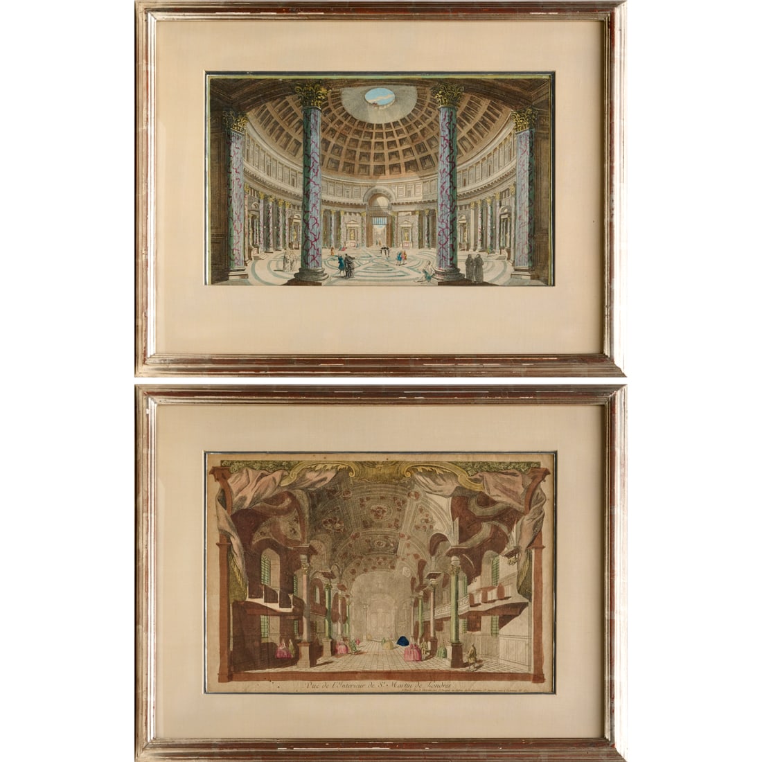 (2) Hand-colored French engravings, 18th c. (1 of 6)