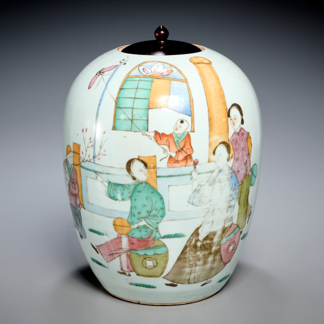 Chinese famille verte porcelain ginger jar (1 of 9)