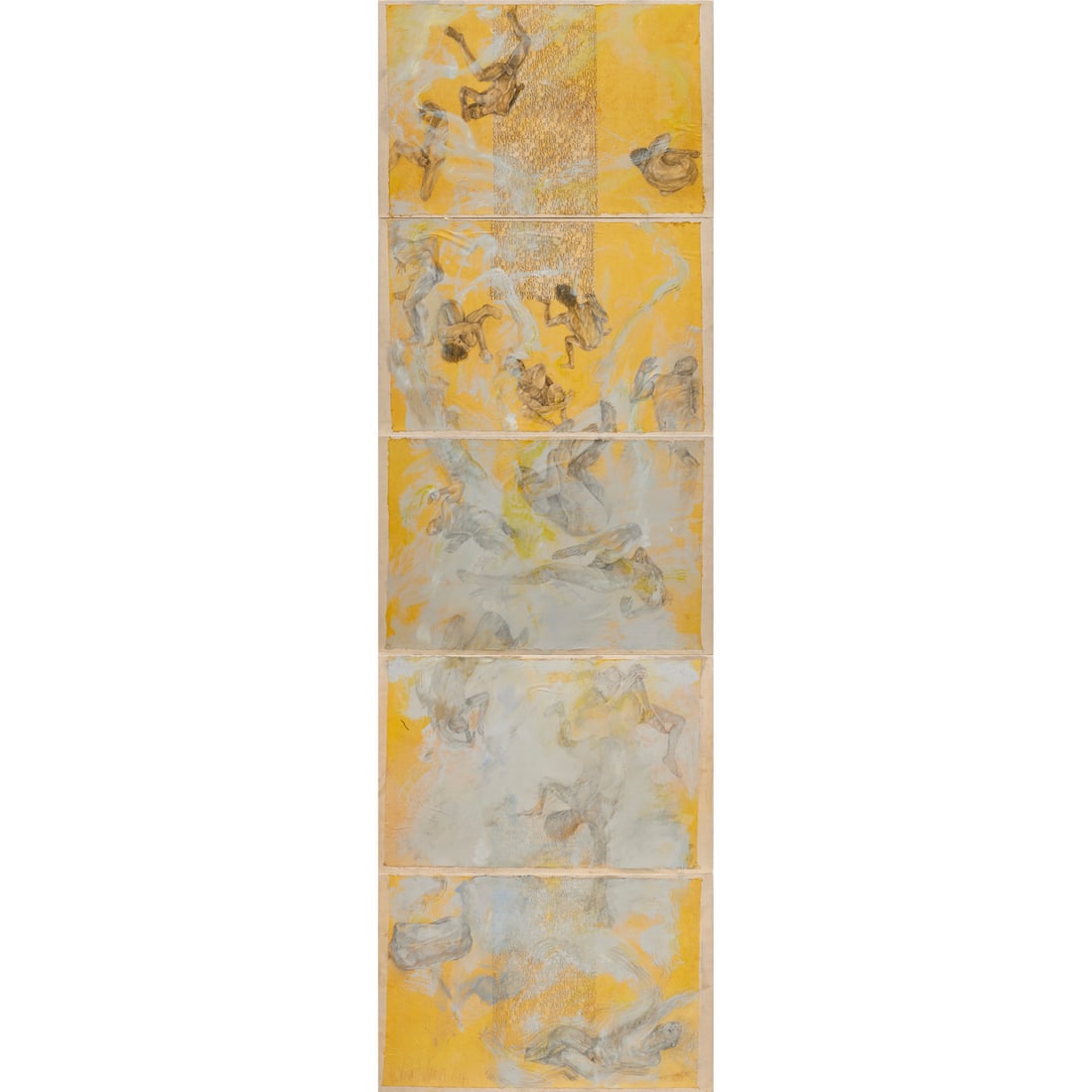 David Schorr, mixed media 5-panel painting, 1994 (1 of 9)