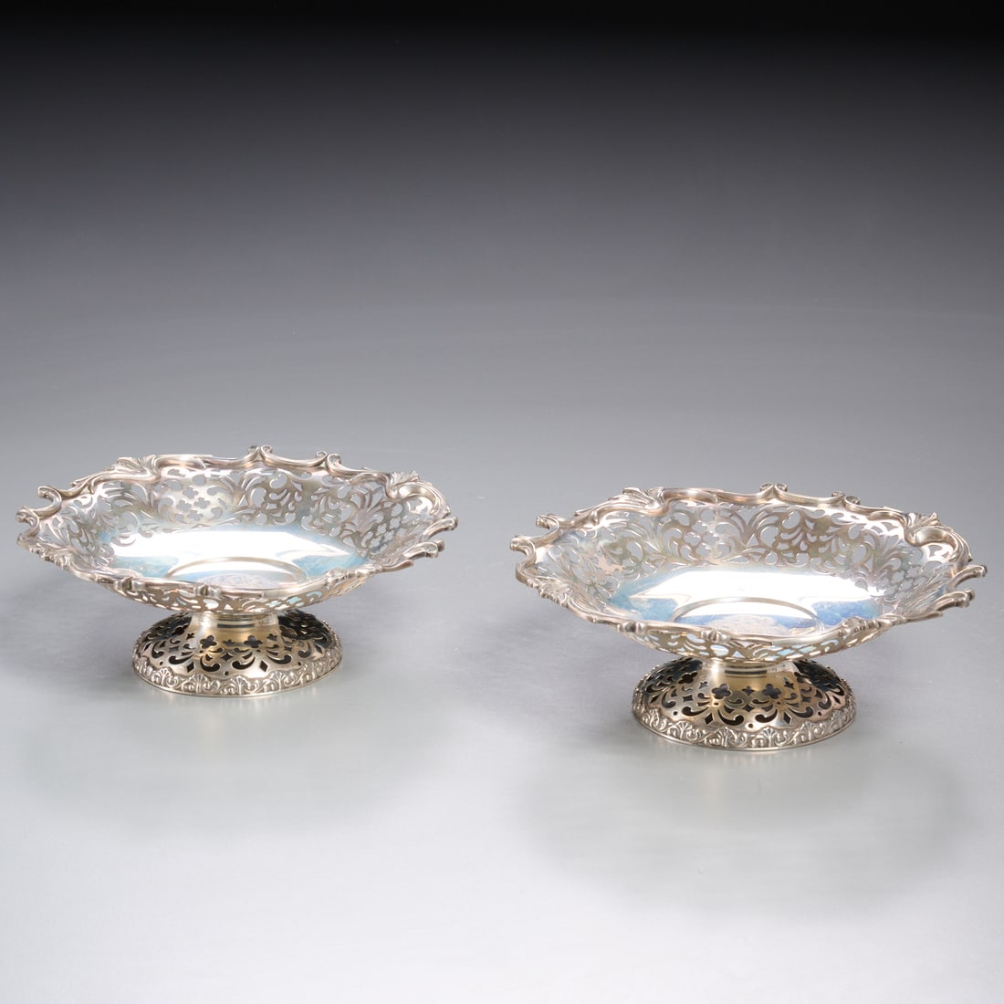 Pair American sterling silver salvers, 1894 (1 of 5)