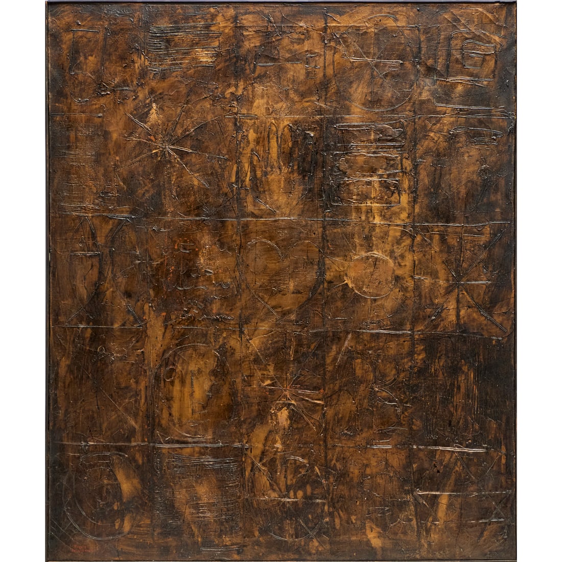 Pierre Jacquemon, Brutalist oil on canvas (1 of 6)