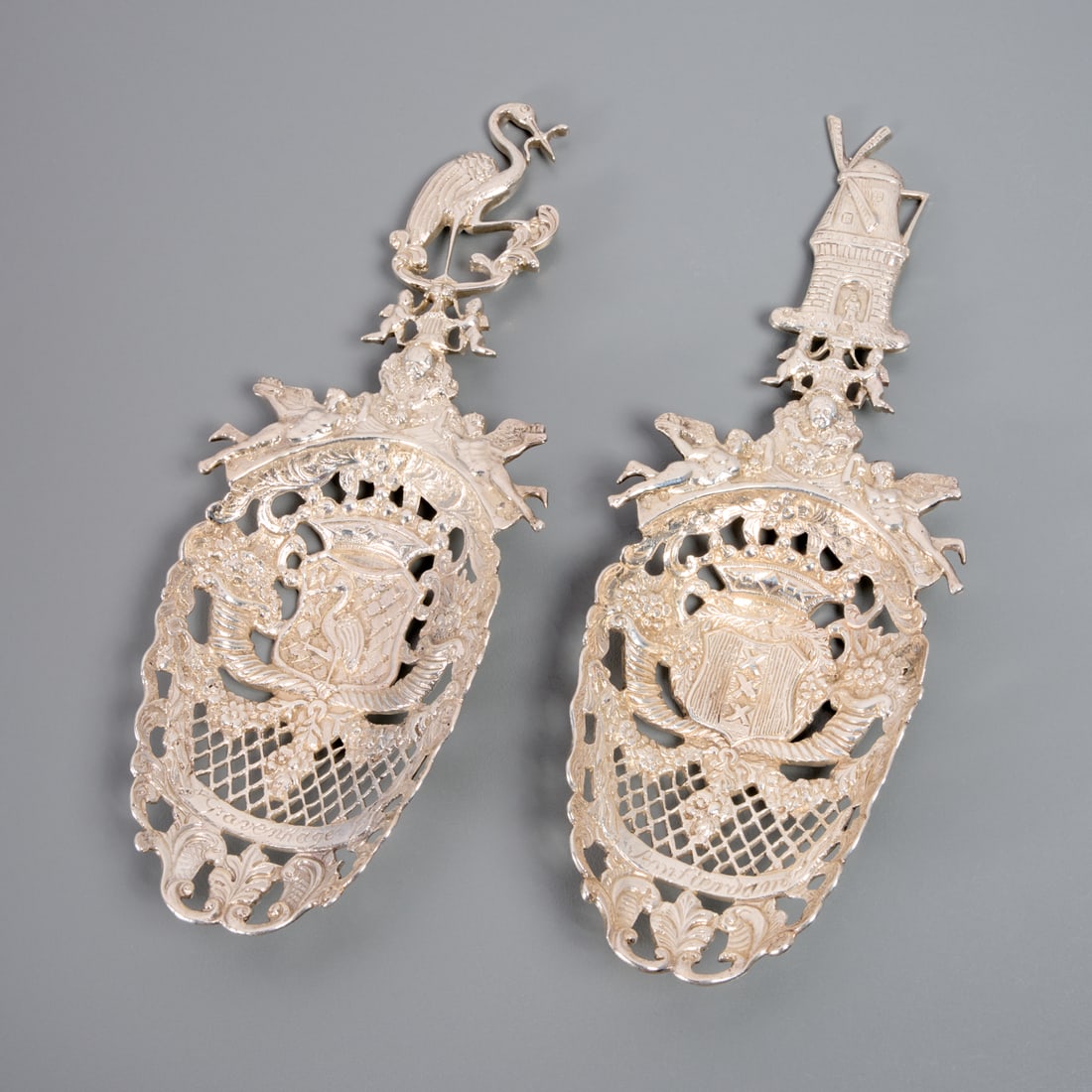 (2) Dutch reticulated silver spoons (1 of 9)