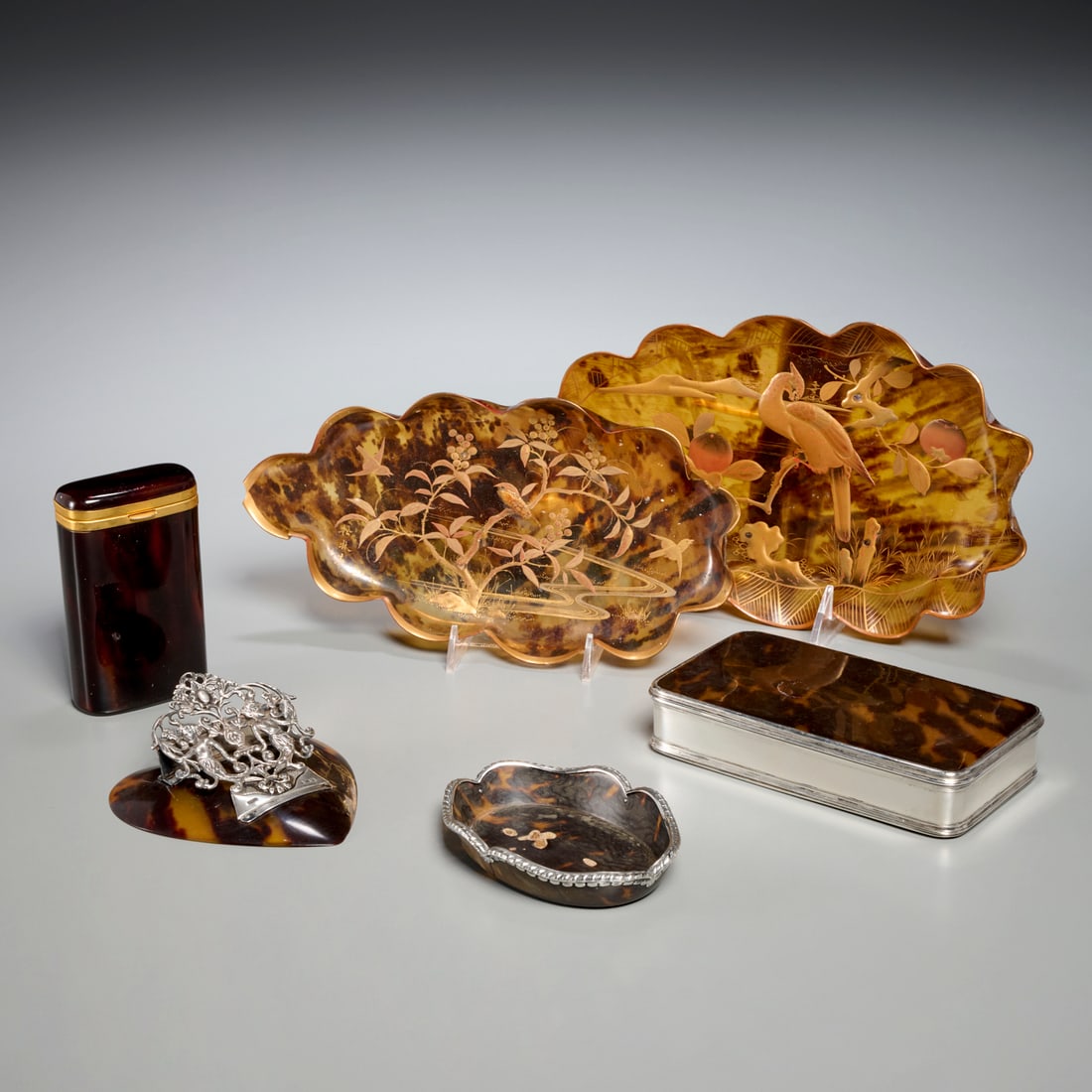 Group antique English silver mounted accessories (1 of 10)