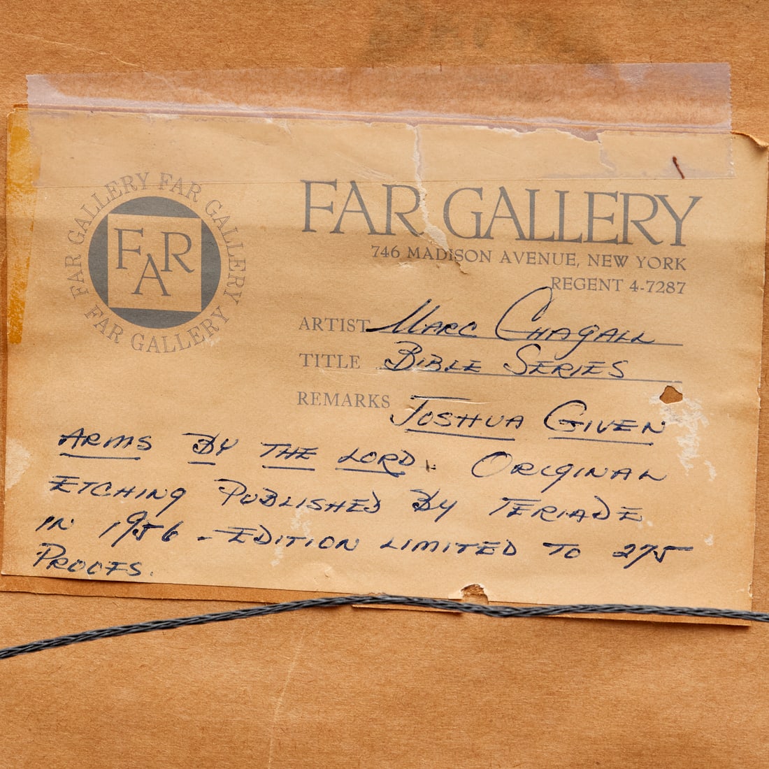 Marc Chagall, etching, 1956 - 7