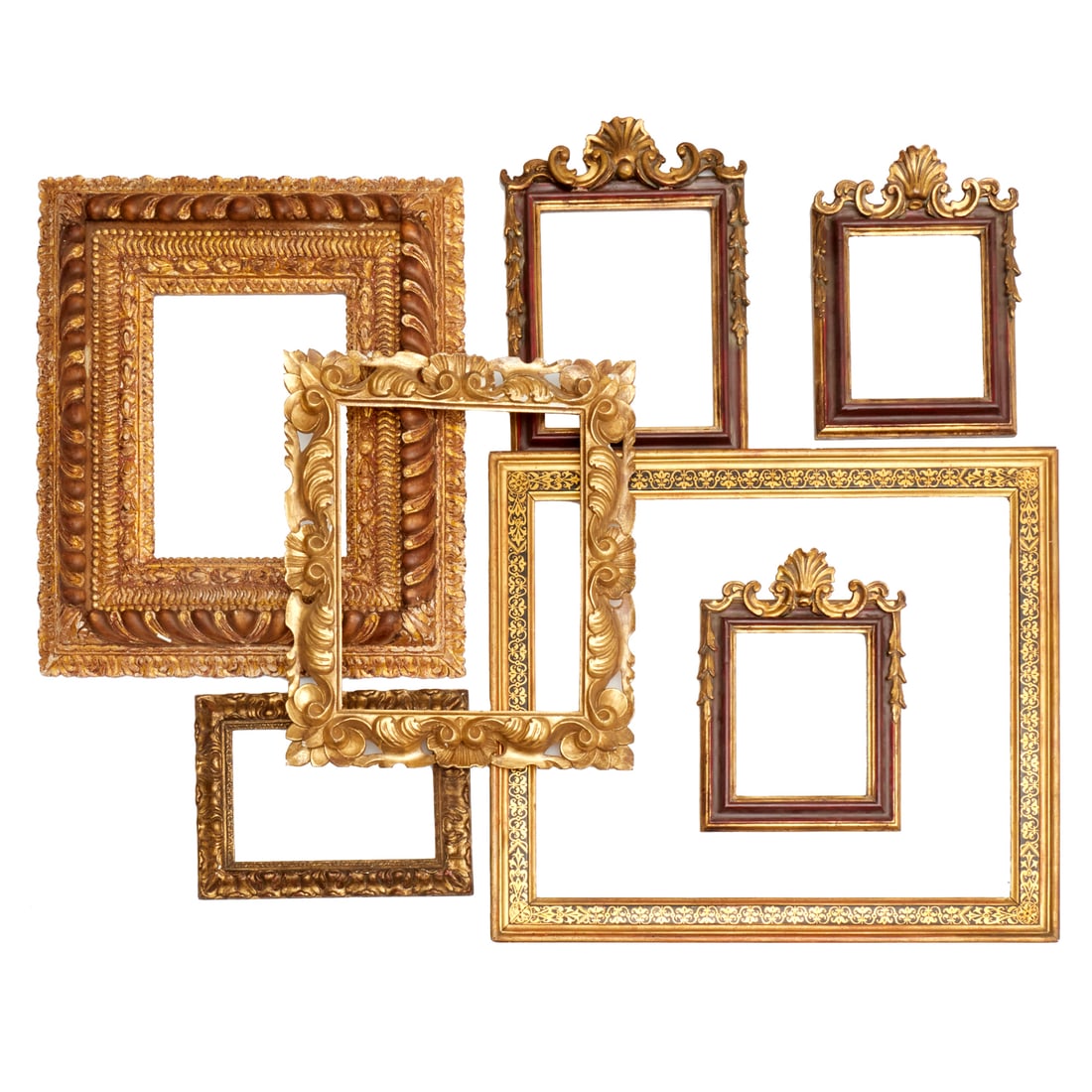 Nice group antique giltwood painting frames (1 of 9)