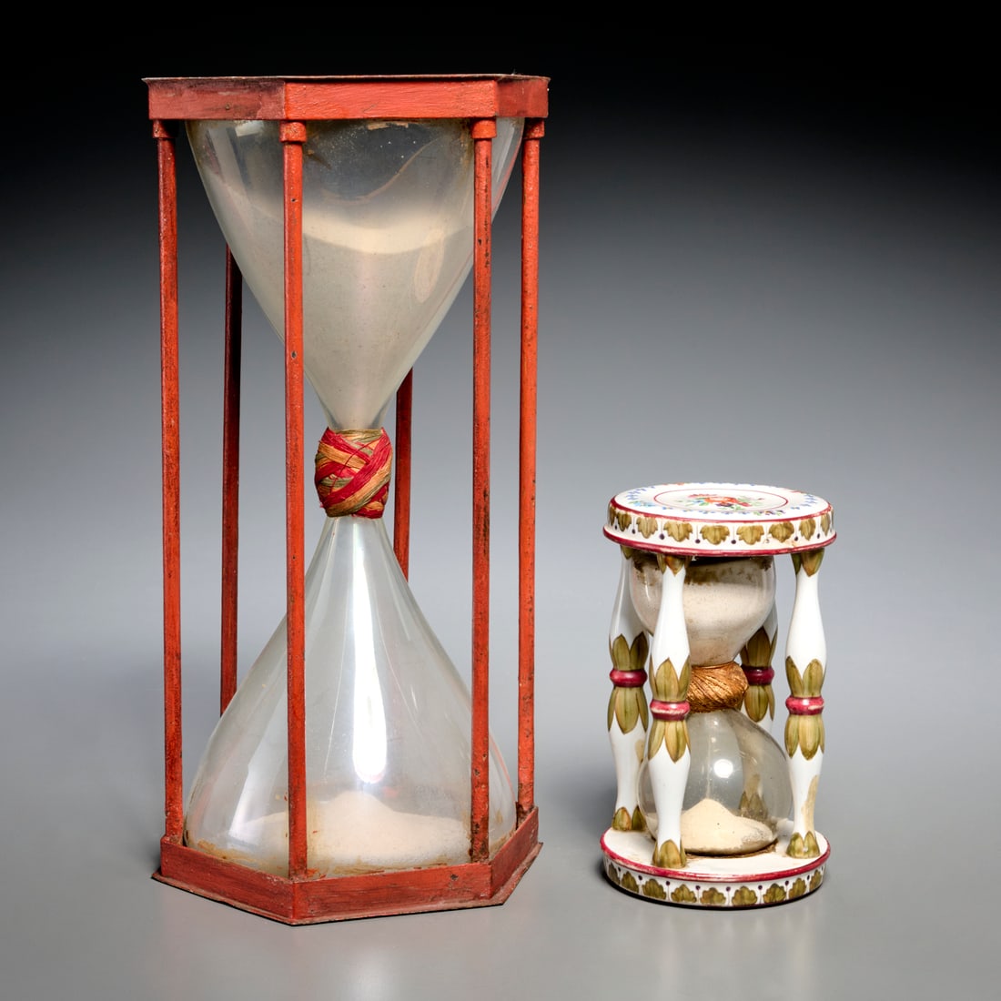 (2) Antique Continental hourglasses (1 of 8)
