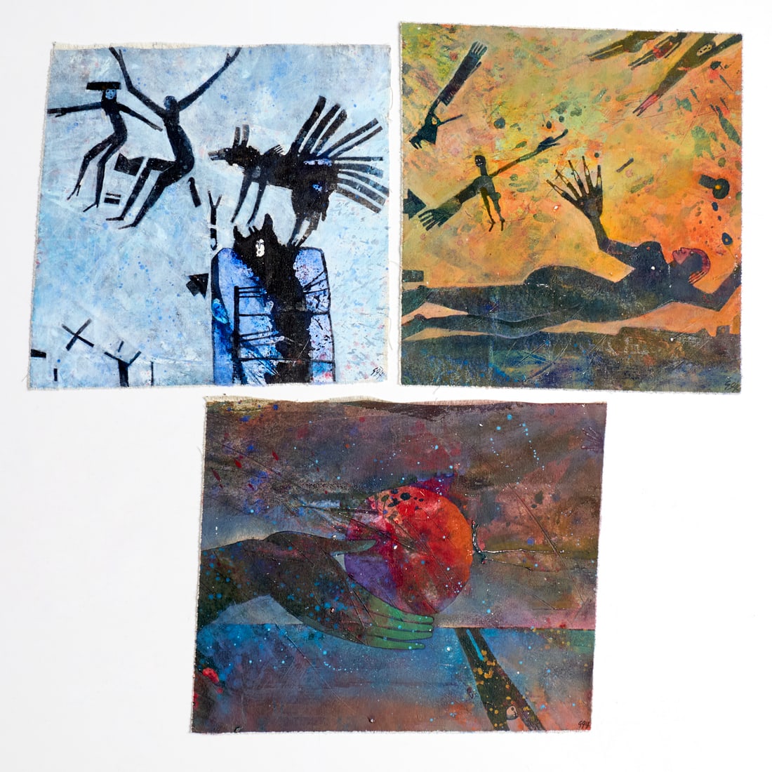 Gabriele Schnitzenbaumer, (3) oils on canvas, 1994 (1 of 9)