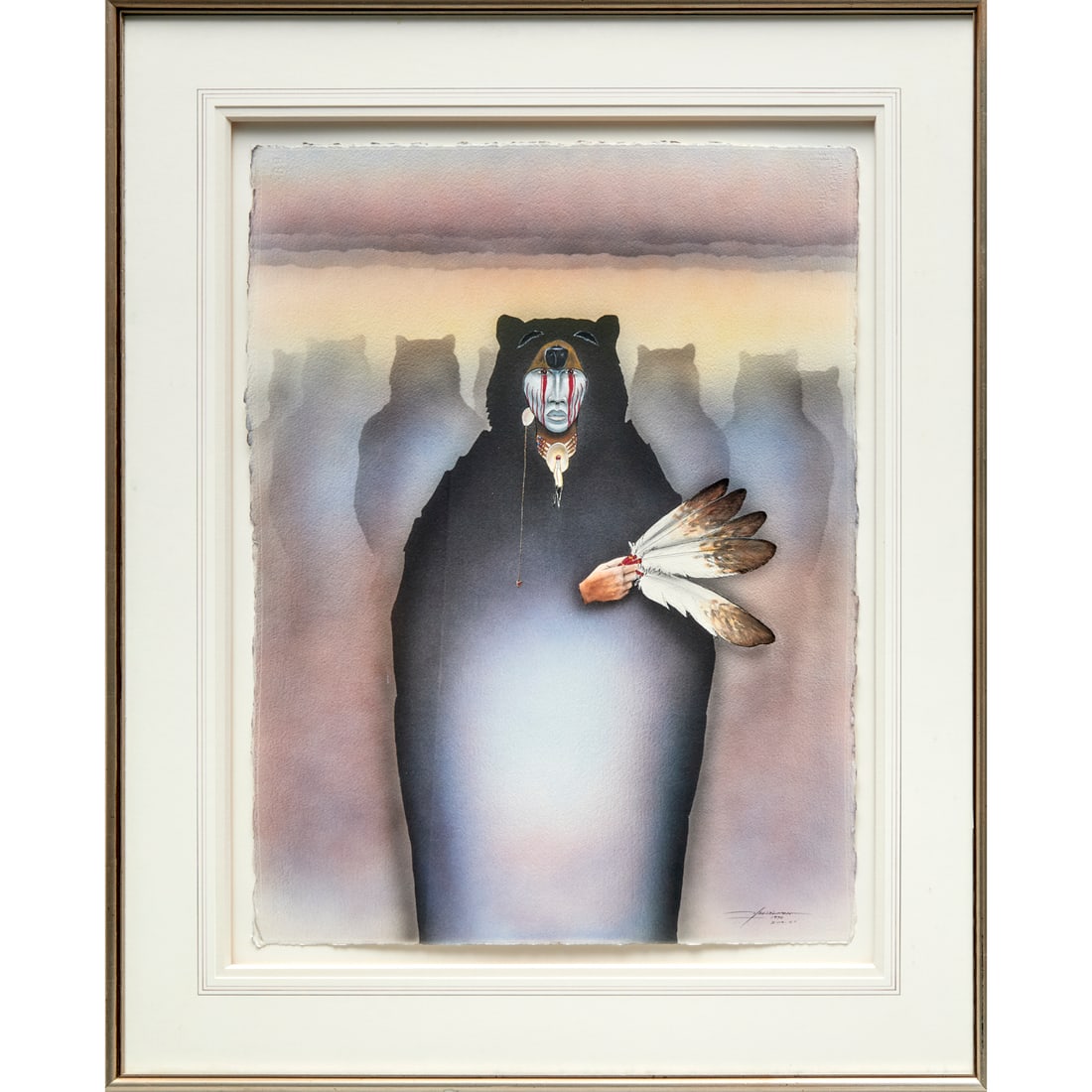 Bemic Yellowman, gouache on paper, 1990 (1 of 9)