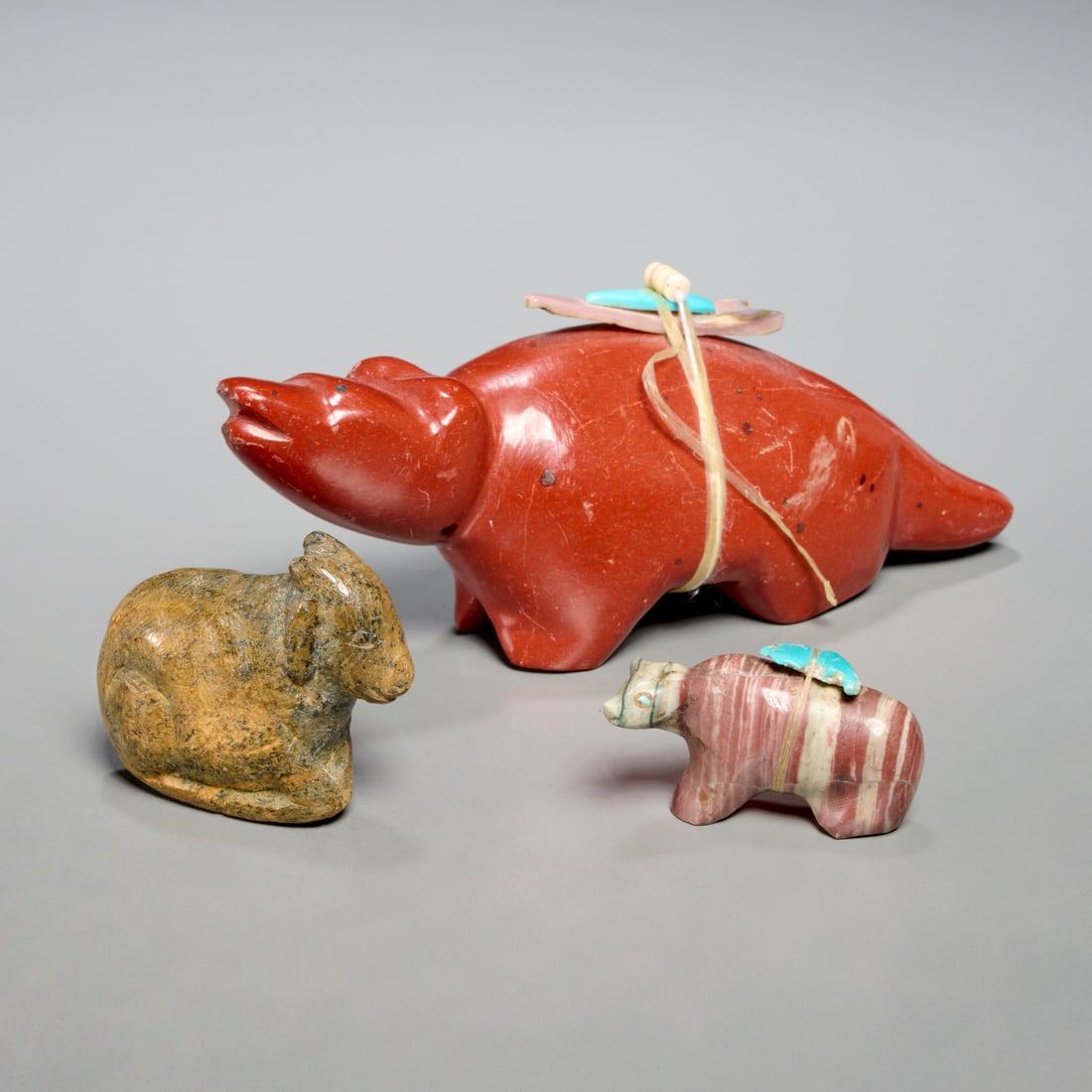 (3) Zuni carved stone fetishes (1 of 5)