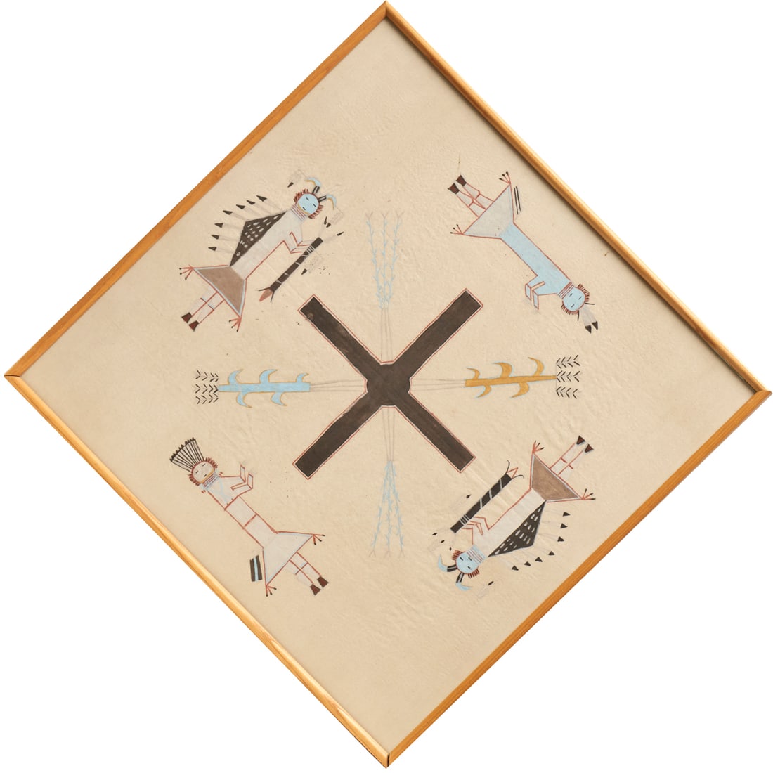 Yei Navajo painting on muslin (1 of 6)