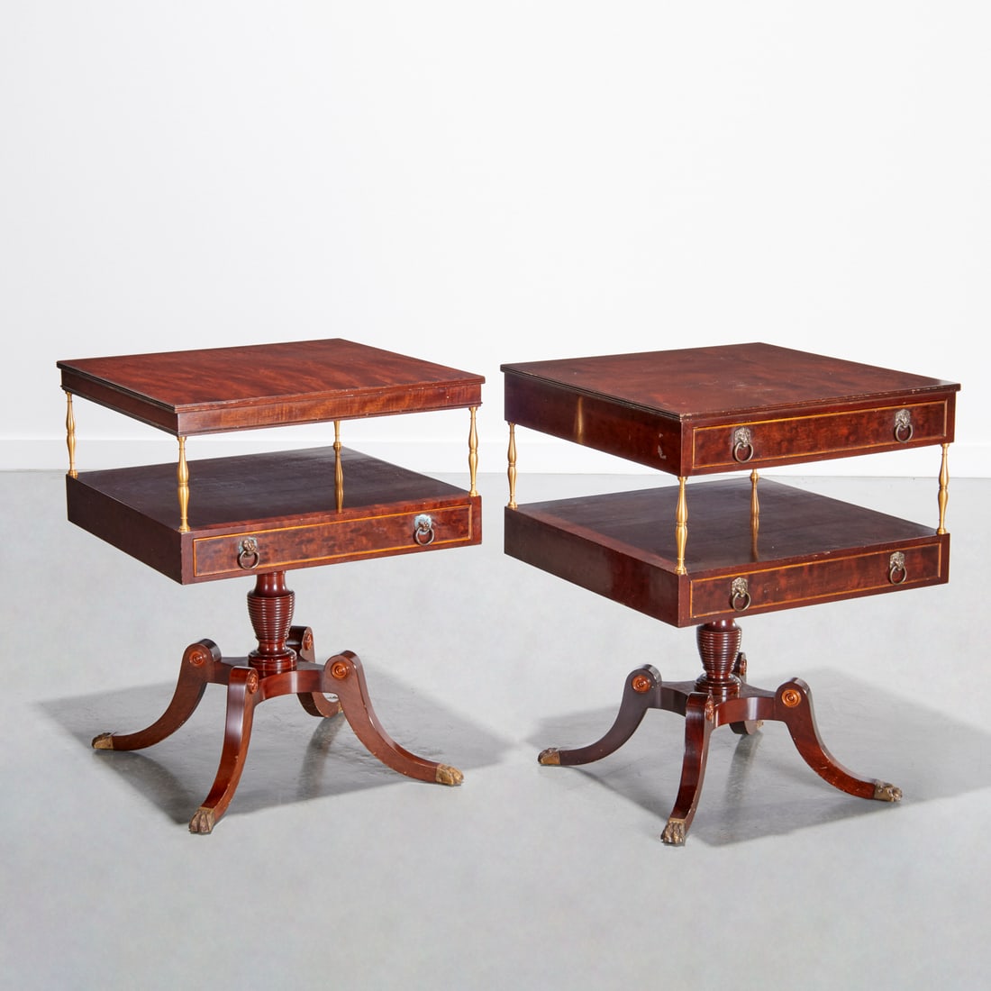 Near pair Schmieg & Kotzian mahogany end tables (1 of 9)