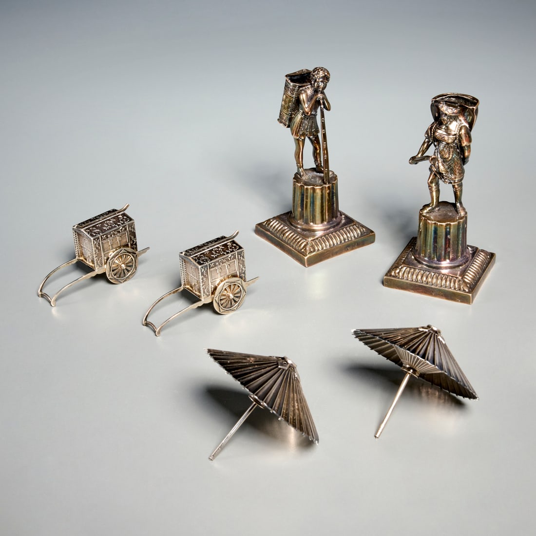 Group (6) silver tableware novelties (1 of 9)