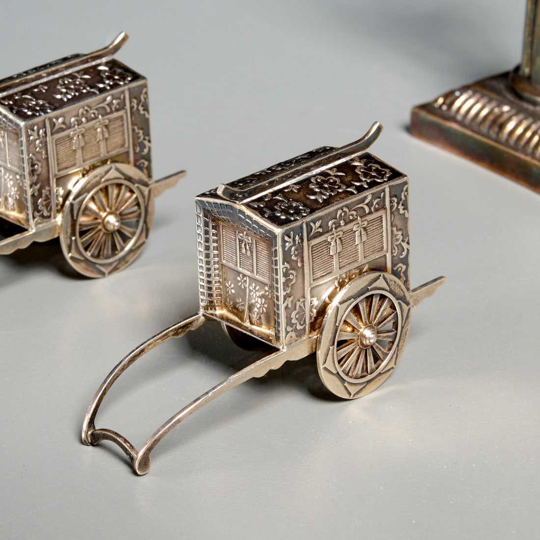 Group (6) silver tableware novelties - 2