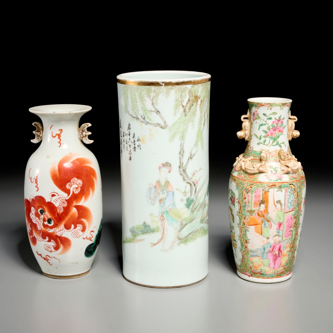 (3) Chinese porcelain vases (1 of 10)
