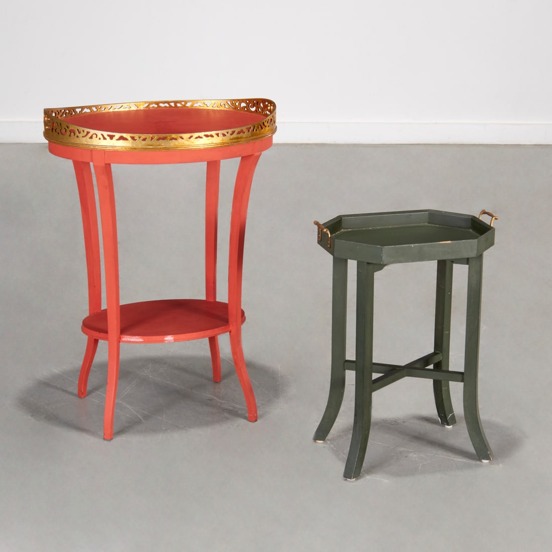 (2) Iris Apfel decorated occasional tables (1 of 5)
