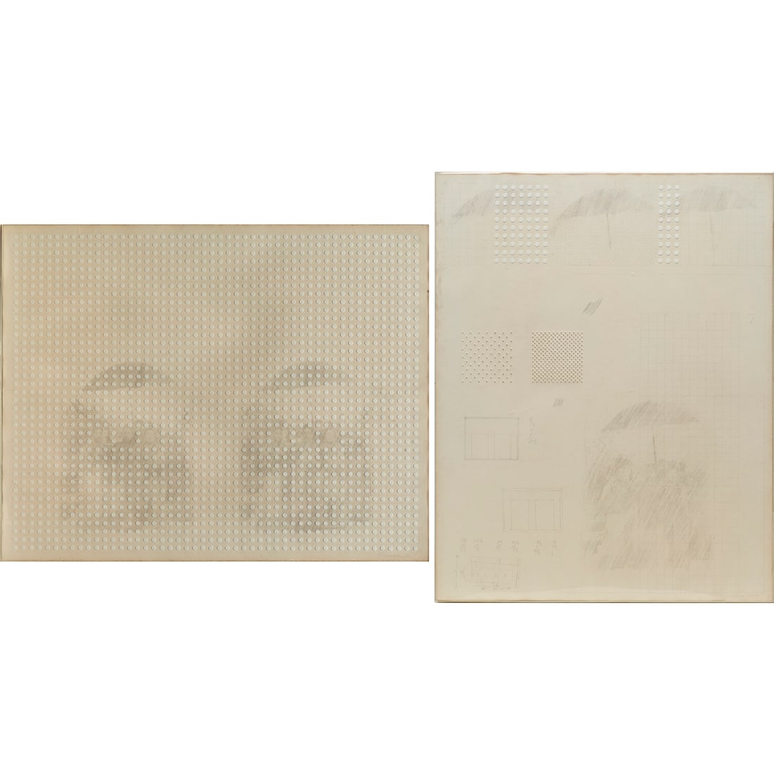 Harry Soviak, (2) mixed media collages, 1967 (1 of 9)