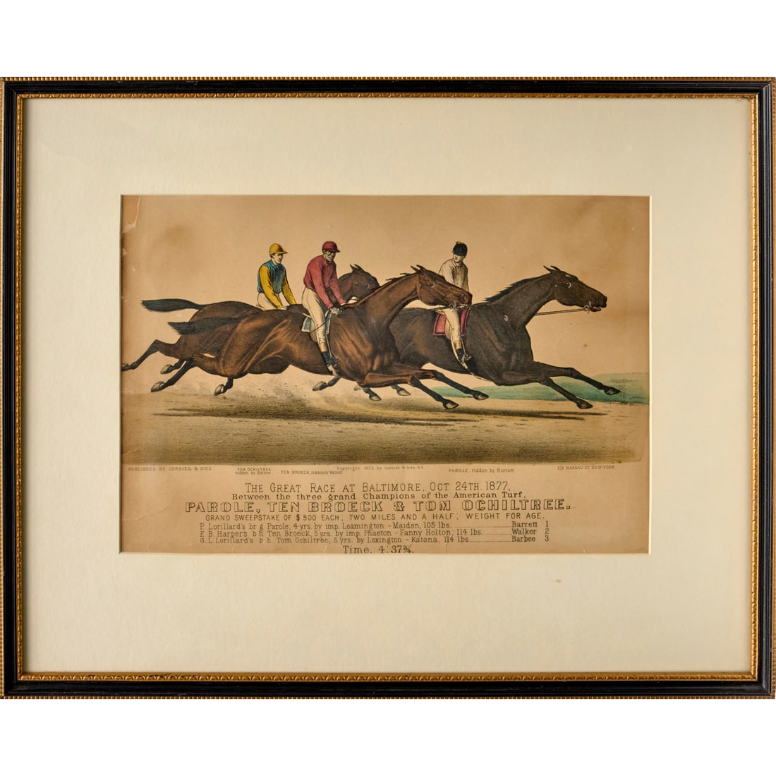 Currier & Ives, horserace engraving, 1877 (1 of 8)